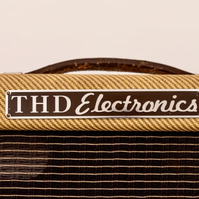 1989 THD Plexi 50 Boutique Tube Amp Head & 2x12 Cab, Tweed-Covered w/ Celestion Longhorn 12 image 3
