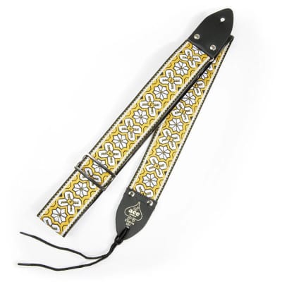 Ace D'Andrea Vintage Reissue Greenwich Yellow Flower Strap image 1