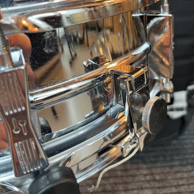 Sonor snare-drum d454 70s - Ferromanganese/chrome image 5