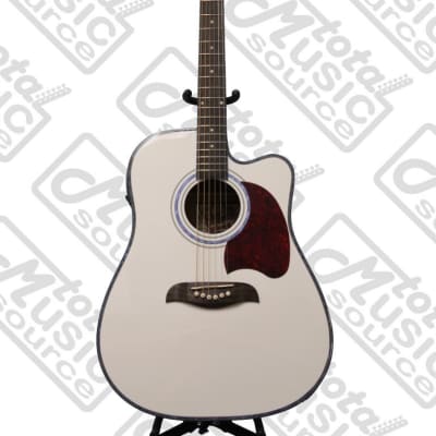 OG2CE Oscar Schmidt Acoustic/Electric Guitar Gigbag Bundle,  Christian, OG2CEWH BAGPACK image 9