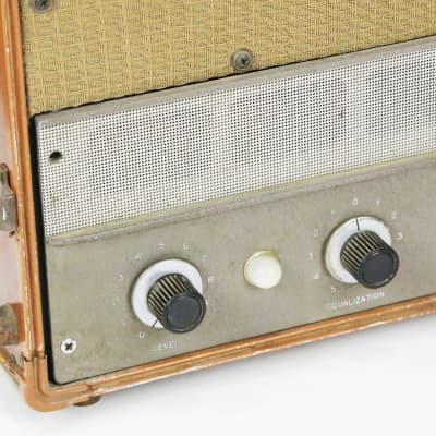 1957 Ampex Model 620 Brown Leatherette Vintage Small Portable Analog Tube PA Guitar Amplifier Instrument Amp with 6” JBL Speaker image 5