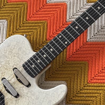 Magnetic Heaven- Nashville Mustang! - 7/8 Scale Nashville Telecaster with Mustang Neck! - Floral Print! - image 7