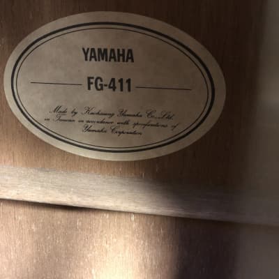 Yamaha FG-411 Natural Acoustic Guitar image 4