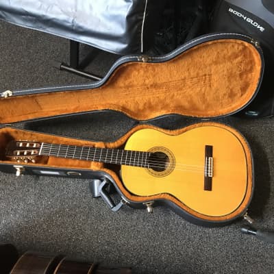 Takamine EC-128 Acoustic Electric Classical Guitar made in Japan 1979 excellent with original TKL hard case image 2