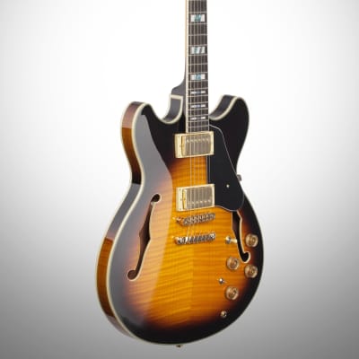 Ibanez JSM10 Semi-hollowbody Electric Guitar (with Case), Vintage Yellow Sunburst image 5