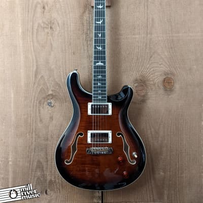 Paul Reed Smith PRS SE Hollowbody II Electric Guitar Black Gold Sunburst w/ HSC image 2