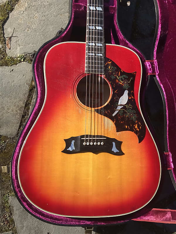1974 Gibson Dove  Cherry Sunburst image 1