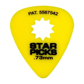 Everly Music 30023 Star Picks 351 Shape Delrin Guitar Picks - .73mm (12-Pack)