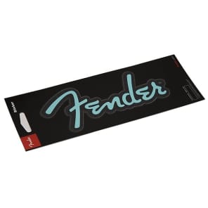 Fender Logo Sticker, Turquoise Glitter 2016