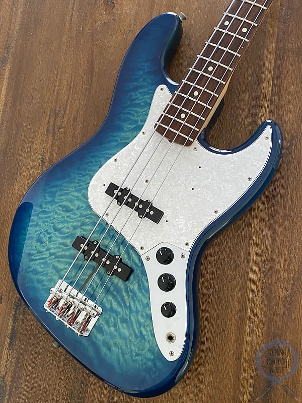 Fender Jazz Bass, ‘62, RARE, 2014, Aqua Burst, Quit Top, Flame Maple Neck