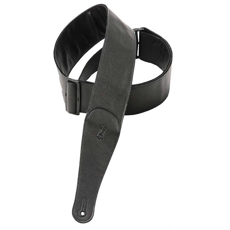 Levy's M7GG3 Garment Leather Guitar Strap, Black image 1