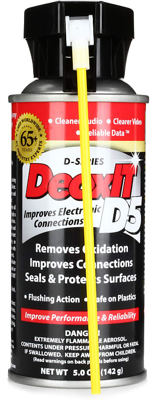 CAIG Laboratories DeoxIT D5 Contact Cleaner 5% Solution - 5-oz. Spray Bundle with MXR M199 Tap Tempo Pedal image 1