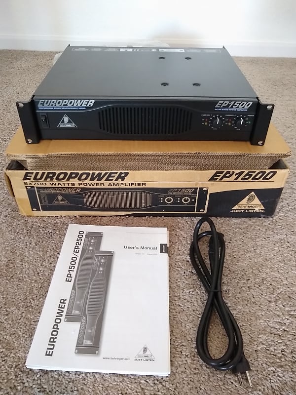 Behringer Europower EP1500 2 x 700-Watt Power Amplifier | Reverb