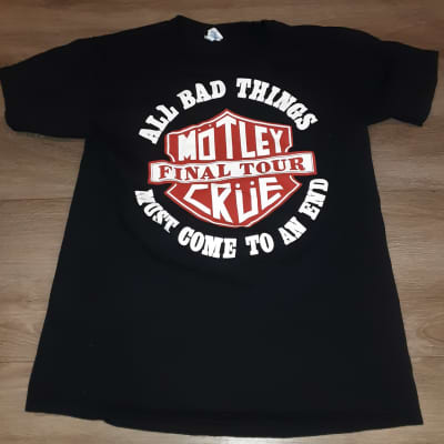 MOTLEY CRUE FINAL TOUR - ALL BAD THING MUST COME TO AN END T-SHIRT - SIZE MEDIUM image 1