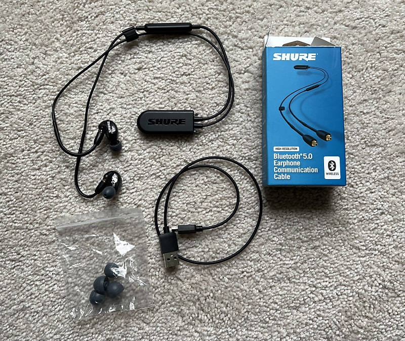 Shure SE215 Earphones with RMCE-BT2 Bluetooth 5.0 cable | Reverb