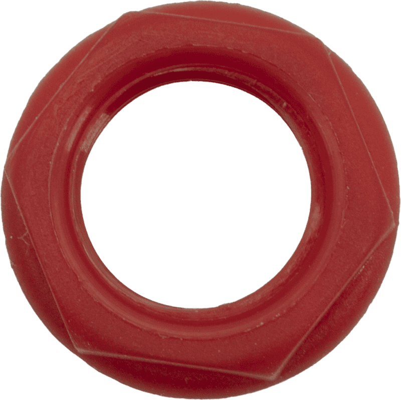 Cliff Hex Nut for Mounting 1/4" Jacks, Red Reverb