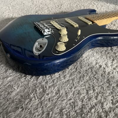 Fender Player Stratocaster HSS Plus Top 2019 Blue Burst Special Edition Guitar image 3