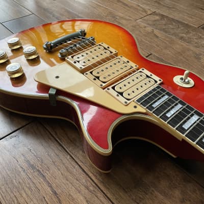 1980s Burny RLC Custom Ace Frehley Electric Guitar 3 Pickups LP Dimarzio Upgrade gibson Burst image 7