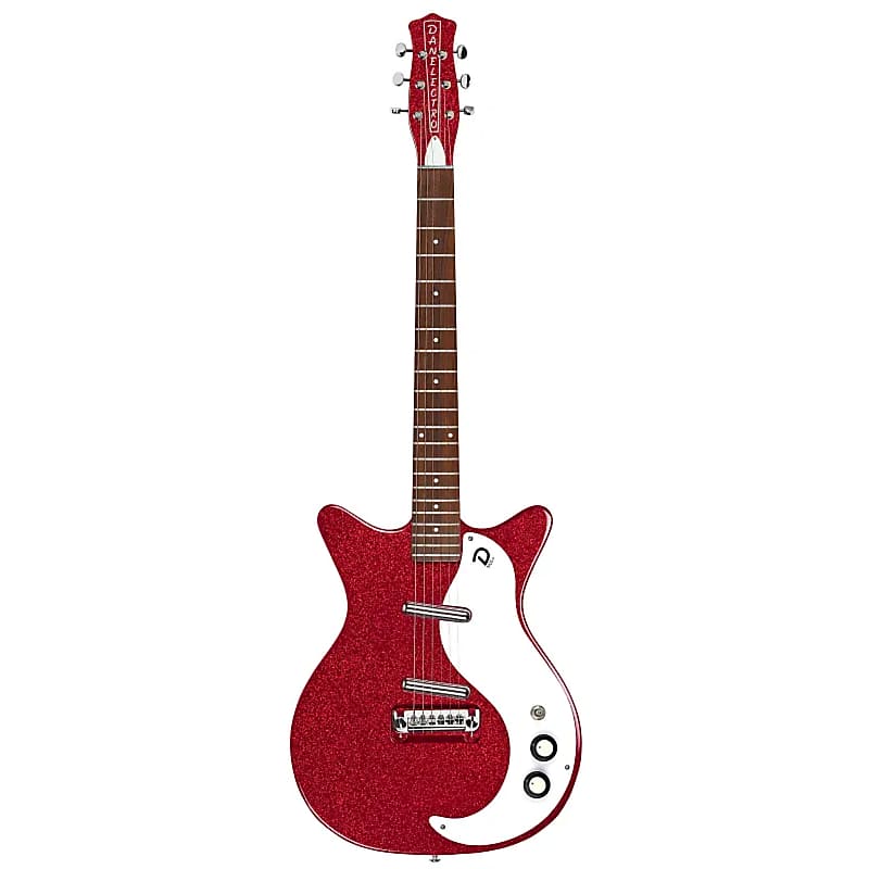 ギター Danelectro 59M NOS+ MOD Danelectro 59M Mod NOS+ Blue Metalflake Electric Guitar
