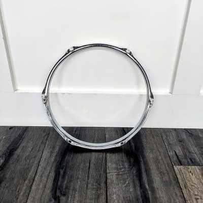 Brand New Unbranded (DW, Ludwig, Yamaha, Gretsch, Pearl etc) 12" 6 Lug Tom Snare Drum 2.3mm Triple Flanged Hoop Chrome image 2