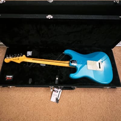 Fender American Professional II Stratocaster with Rosewood Fretboard 2021 Miami Blue w/Wrangler Denim Case image 14