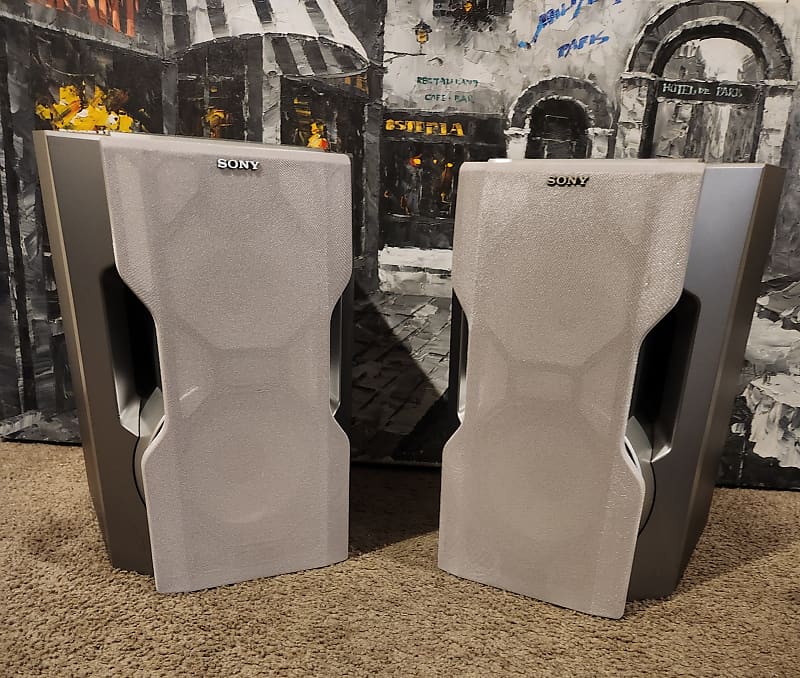 Sony Sony SS-ZX10 Bookshelf Speakers 90s - Grey wood cabinet