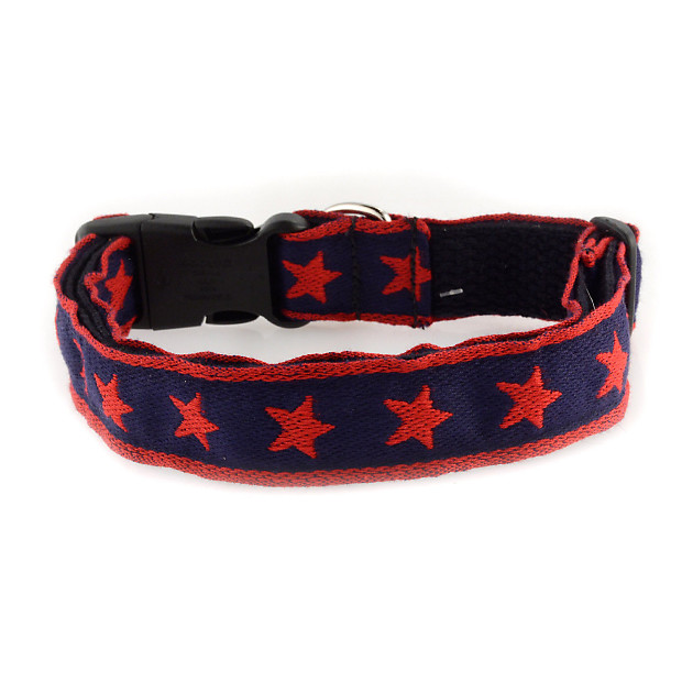 Souldier Dog Collar 1" Rebel Star (Navy Belt) Large image 1