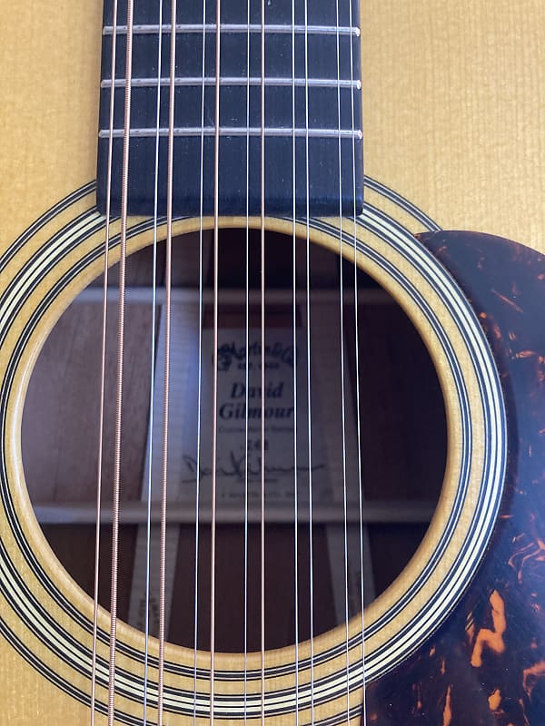 Martin David Gilmour 12string acoustic guitar 2021 Natural Reverb