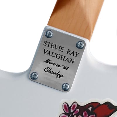Custom SRV Vaughan Charley Ol Pearl Neck Plate Fits Strat / Tele - USA MADE! for sale
