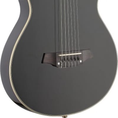 Angel Lopez Electric Solid Body Classical Guitar - Black for sale