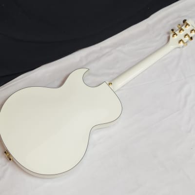 DEAN Colt Bigsby semi-hollow electric guitar White NEW w/ Case - Tremolo - Piezo image 7