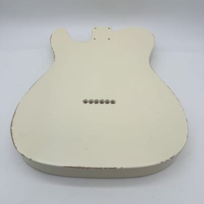 MJT USA Telecaster Relic Body Alder Vintage White New MJT4164 | Reverb