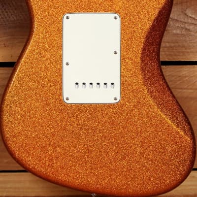 FENDER PAWN SHOP SUPER-SONIC MINT! 2012 Orange Flake Offset Guitar HH 08567 image 6