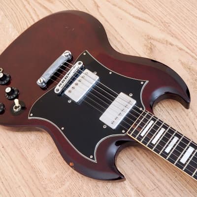 1973 Greco SG-600 Vintage Electric Guitar Cherry Set Neck Japan w