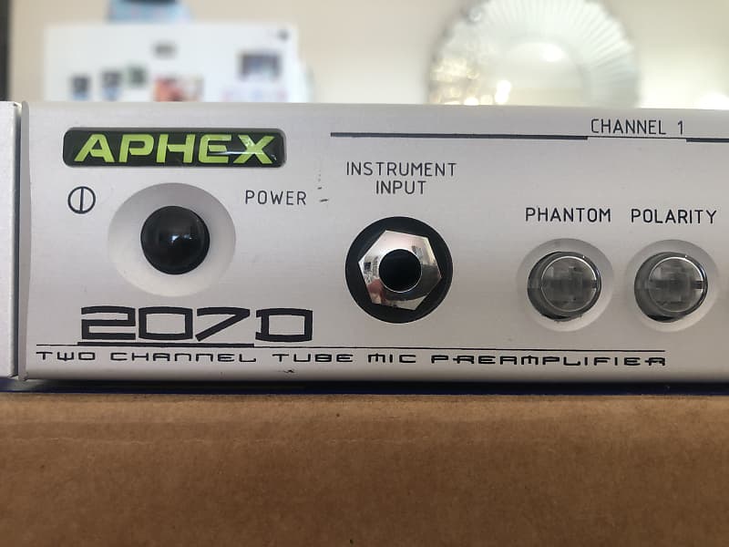 Aphex MODEL 207D TWO CHANNEL MIC PREAMPLIFIER 2008 ALUMINUM Reverb