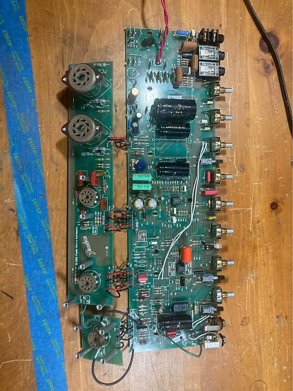Fender Hot Rod Deluxe circuit boards with fresh recap and Reverb