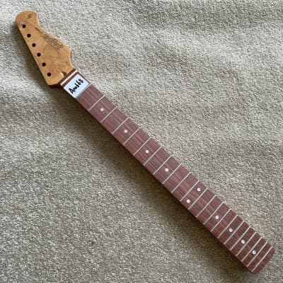 Harley Benton Dark Roasted Maple Wood Strat Style Guitar Neck, Rosewood 22 Frets Fingerboard