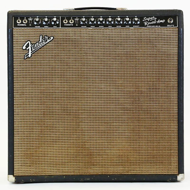 Fender Black Panel Super Reverb 2-Channel 40-Watt 4x10" Guitar Combo 1963 - 1967 image 1