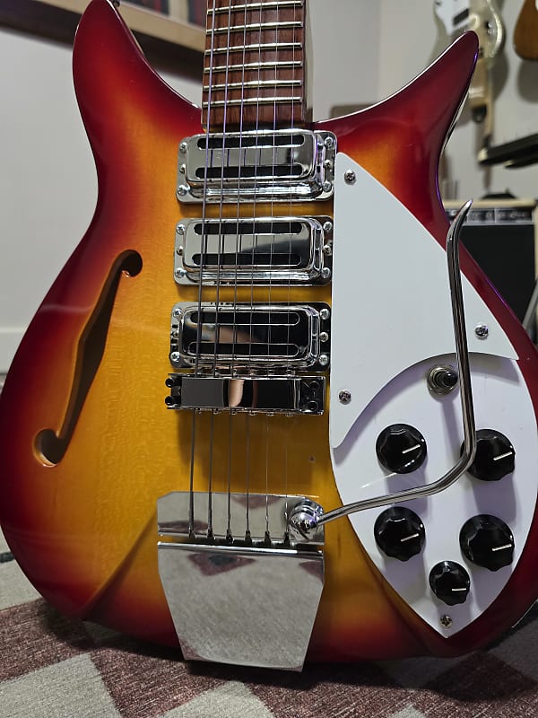 Partscaster Rickenbacker 325 Rose Morris Copy Fireglo Semi
