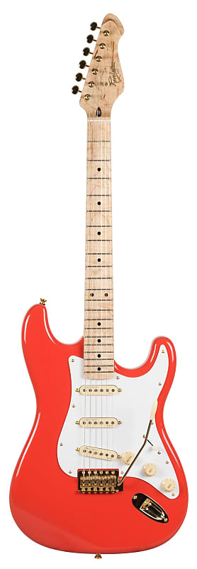 Revelation RSS Fiesta Red Electric Guitar Flame maple neck imagen 1