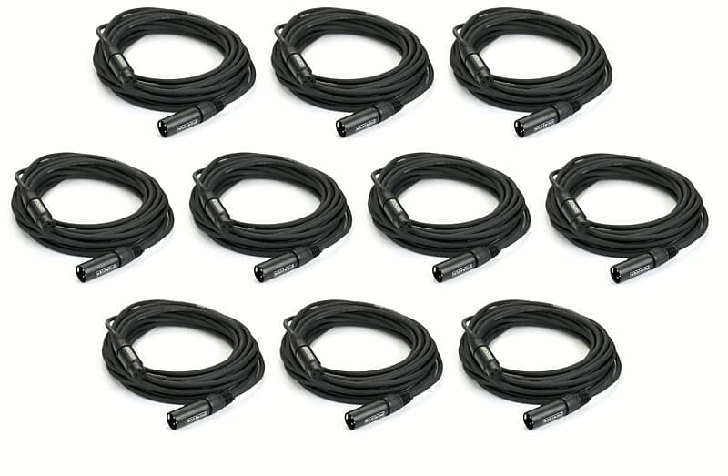 Whirlwind MK425-PK10-K Microphone Cable Bundle with 10 MK425 XLR Microphone Cables image 1
