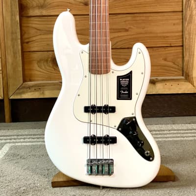Fender Player Jazz Bass Fretless with Pau Ferro Fretboard - Polar White image 3