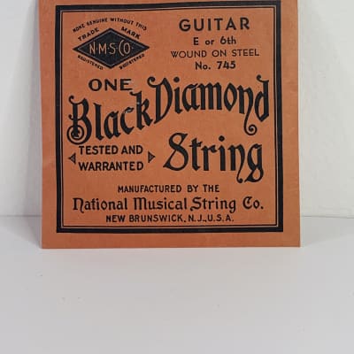 Vintage, 1940s/1950s Black Diamond Strings Guitar Set Steel