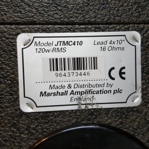 Marshall JTMC410 - 4x10 Cabinet image 7