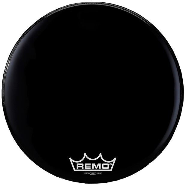 Remo Powermax Black Suede Crimplock Bass Drum Head 32" image 1