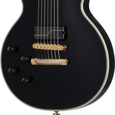 Epiphone 7-string Matt Heafy Les Paul Custom Origins Left-handed Electric Guitar - Ebony image 1