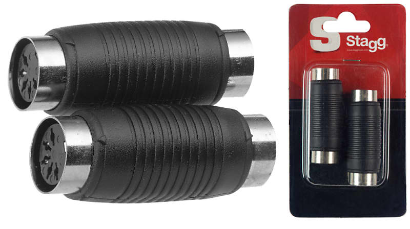 Stagg AC-DFDFH 2x Female DIN plug (5 MIDI pins)/ female DIN plug (5 MIDI pins) image 1