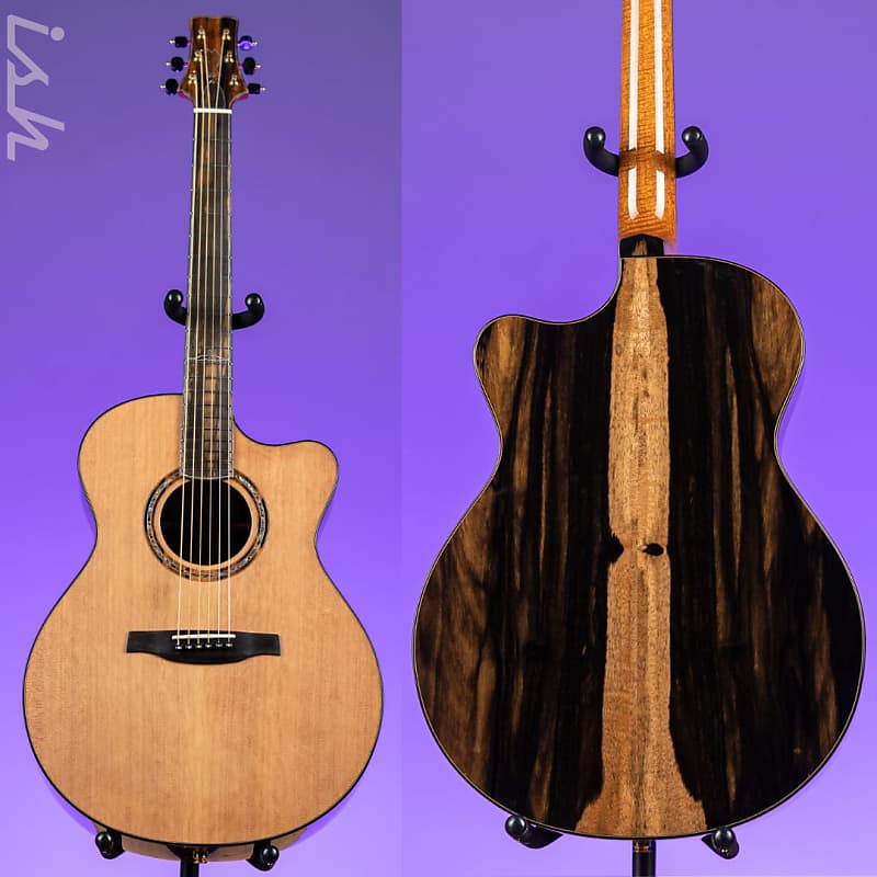 PRS Private Stock Angelus Cutaway Cedar Top Exotic Ebony Back Acoustic Guitar image 1