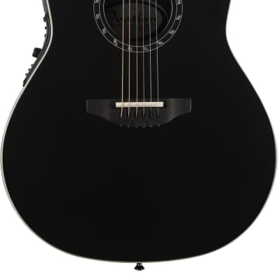 Ovation Timeless Balladeer Deep Contour Acoustic-Electric Guitar - Black image 1