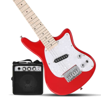 Glarry 30inch Mini KidsElectric Guitar Maple Fingerboard w/5W Amplifier Red image 8
